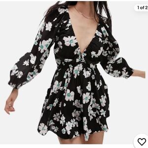 NWOT black long sleeve romper from TopShop